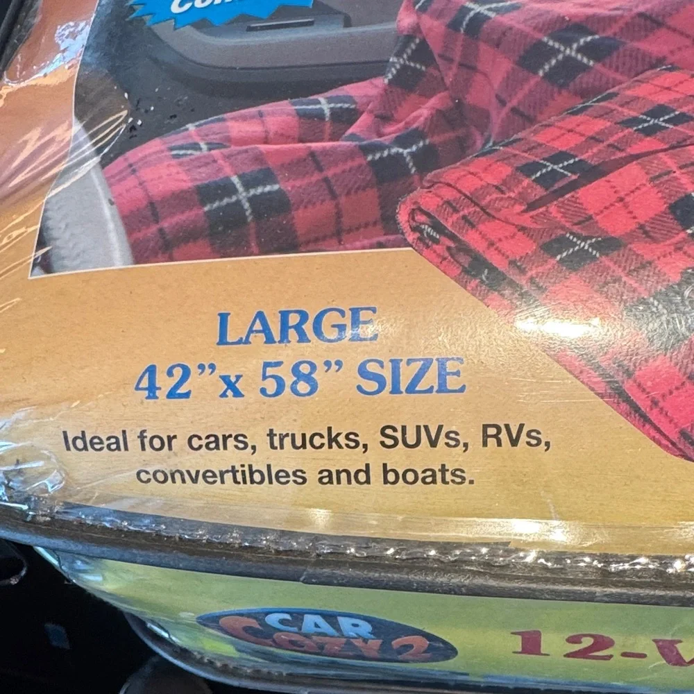 Red Heated Blanket with Safety Timer
